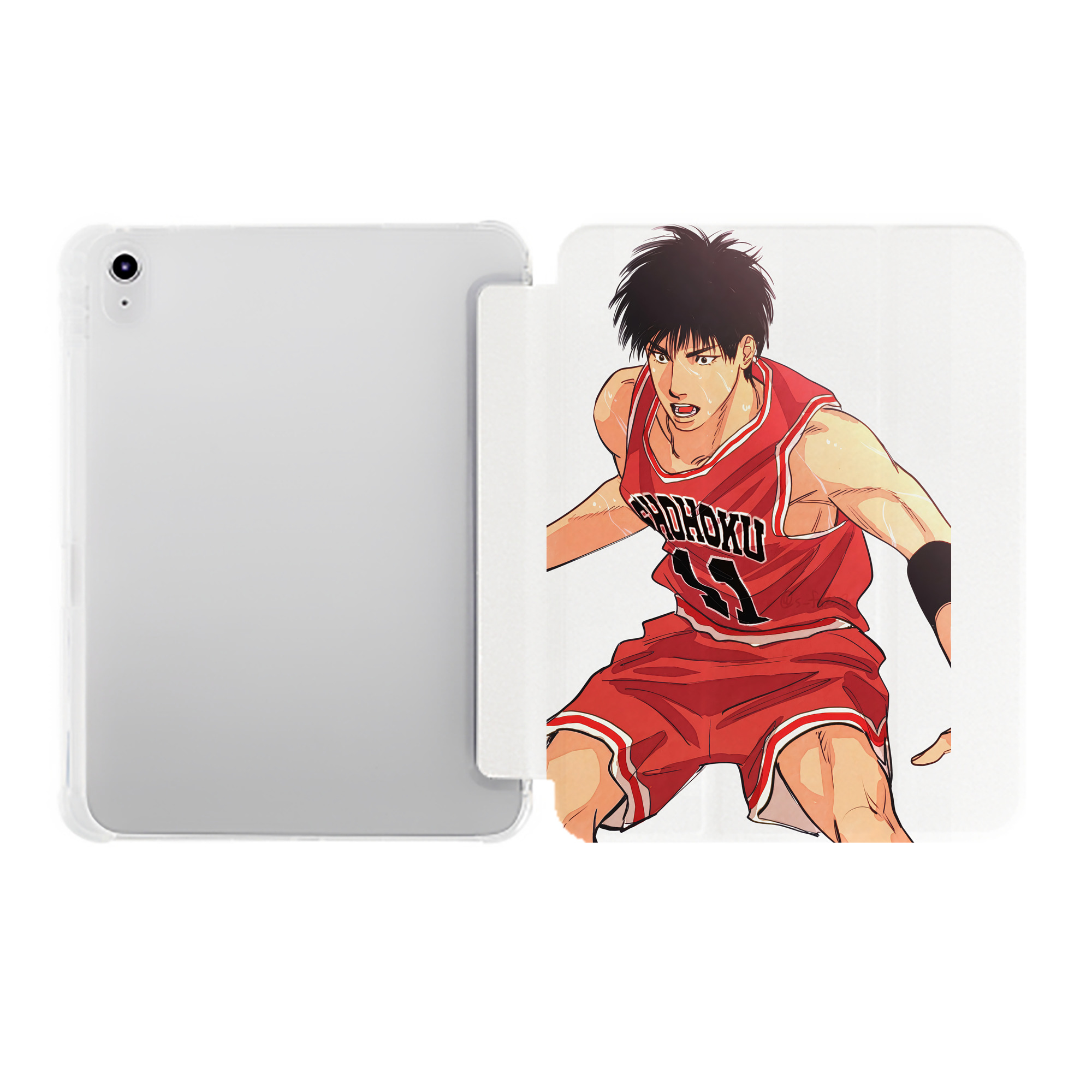 （画像用） SLAM DUNK／スラムダンク IPad ケース ペン収納付き 三つ折りスタンド PUレザー×シリコン 対応機種9.5/10.5/10.9インチ